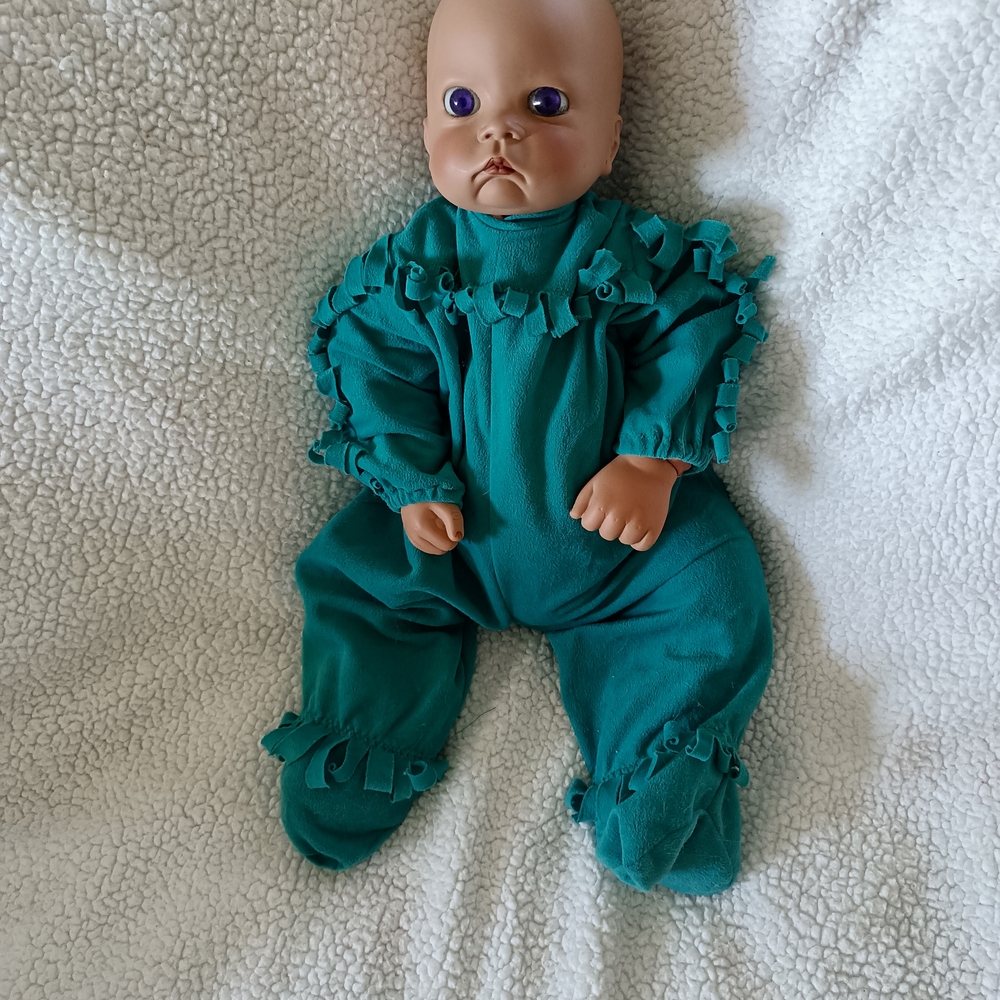 Teal Baby Doll with Ruffled Outfit